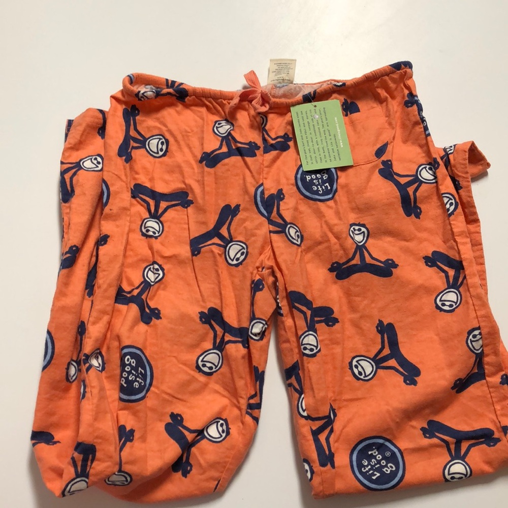 Life is Good orange pajama pant! Sz M. NWT!!